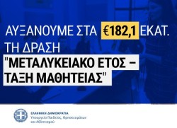 182, 1 εκ. € ο προϋπολογισμός για τη Δράση Μεταλυκειακό Έτος – Τάξη Μαθητείας